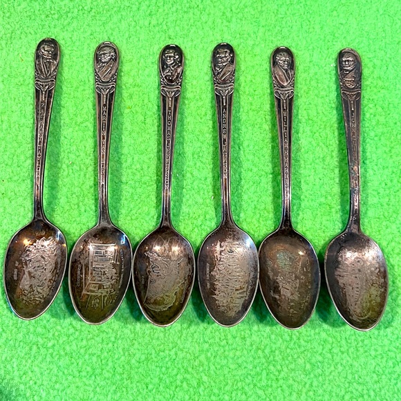 Vintage Wm Rogers President Spoons Lot of 6 (#1) - Picture 1 of 10